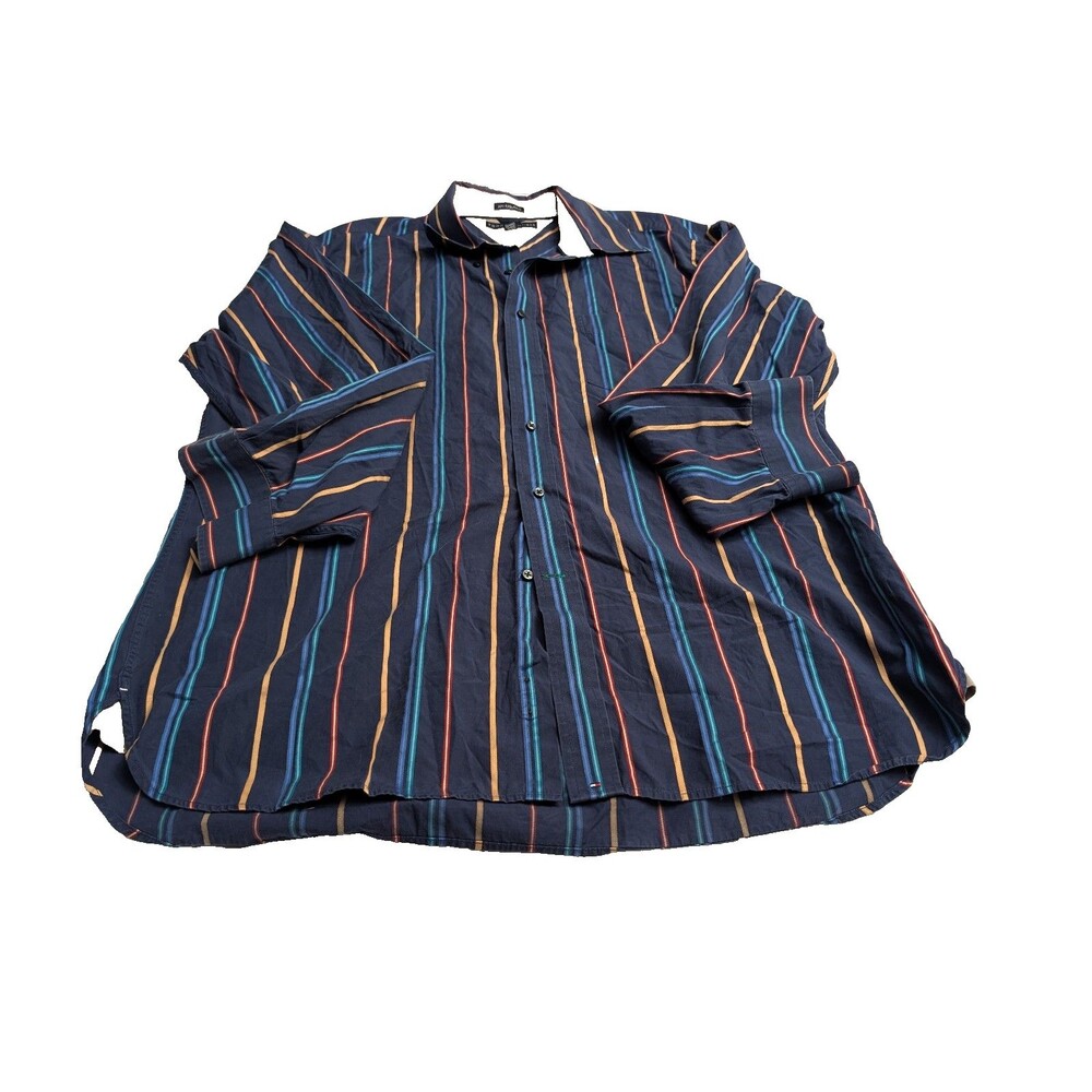Tommy Hilfiger Men's Striped Long Sleeve Button-Up Shirt (XL/XG)